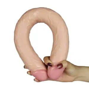 Lovetoy Realistic Slim - Kétvégű dildó (45cm) - Image 2