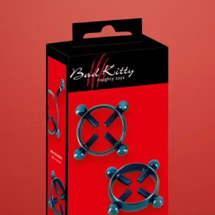 Bad Kitty - Csavaros mellbimbó ékszer (kör) - kék