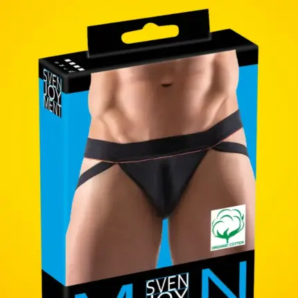 Svenjoyment Vincent - Hátul nyitott pántos férfi alsó (fekete)