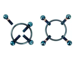 Bad Kitty - Csavaros mellbimbó ékszer (kör) - kék - Image 3