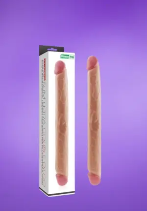 Lovetoy Realistic Slim - Kétvégű dildó (45cm)