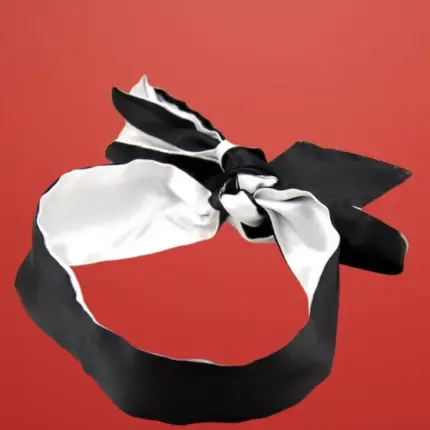 Latetobed - Szatén szalag (fekete-szürke)