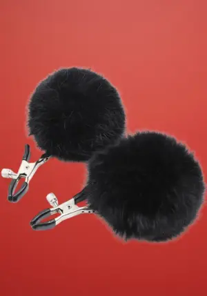 Latetobed - Mellcsipesz pom-ponnal (fekete)