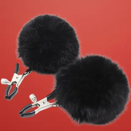 Latetobed - Mellcsipesz pom-ponnal (fekete)