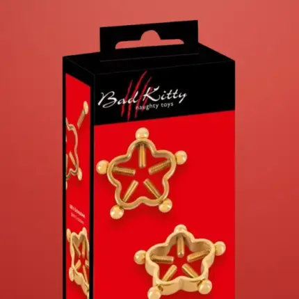 Bad Kitty - Csavaros mellbimbó ékszer (virág) - arany