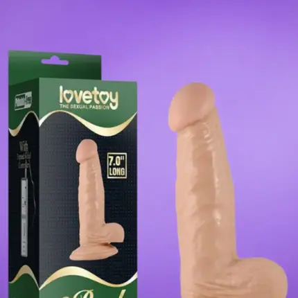 Lovetoy Real Extreme 7"- Élethű dildó herékkel (17,5 cm)