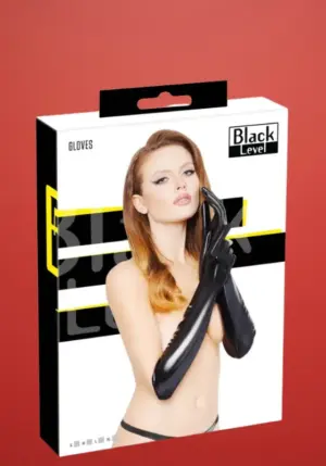 Black Level - Fényes lakk kesztyű (fekete)