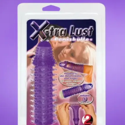 You2Toys - X-tra Lust rücskös péniszköpeny (lila)