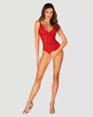 Obsessive Chilisa - Csipkés body (piros) - Image 3