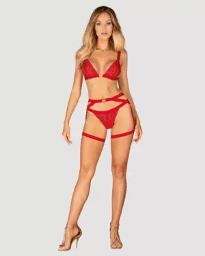 Obsessive Elianes - Comb és derékhám (piros) - Image 3