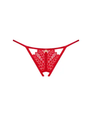 Obsessive Ingrida - Piros csipkés nyiott tanga - Image 5