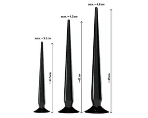 You2Toys - Extra hosszú anál dildó szett (3 részes) - fekete - Image 6