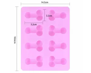 Péniszformájú jégkockakészítő forma (pink) - Image 2