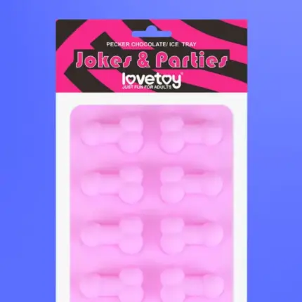 Péniszformájú jégkockakészítő forma (pink)