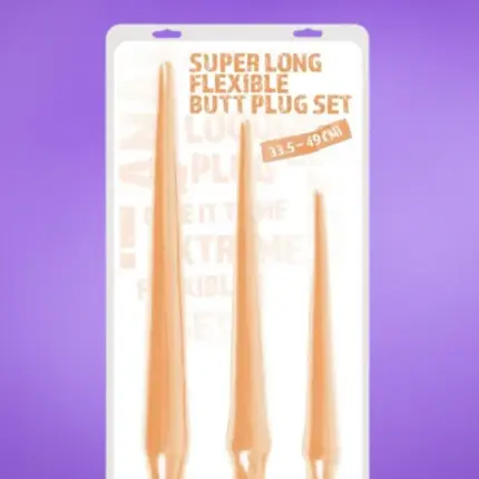 You2Toys - Extra hosszú anál dildó szett (3 részes) - natúr