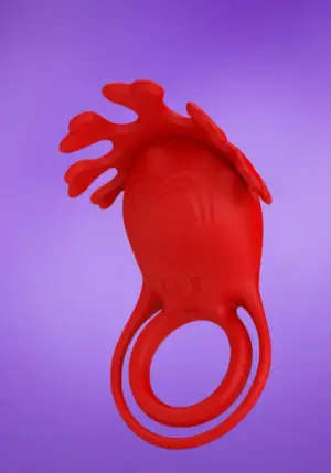 Pretty Love Ruben - Vibrációs péniszgyűrű (piros)