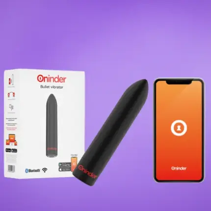 Oninder - App-os mini vibrátor (fekete)