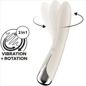 Satisfyer Spinning G-Spot 1 - Forgó fejes G-pont vibrátor (bézs) - Image 4