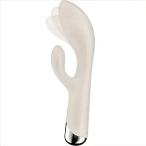 Satisfyer Spinning Rabbit 1 - Forgó csiklókaros vibrátor (bézs) - Image 3