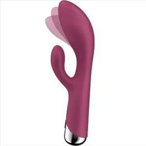 Satisfyer Spinning Rabbit 1 - Forgó csiklókaros vibrátor (piros) - Image 3