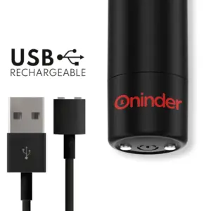 Oninder - App-os mini vibrátor (fekete) - Image 2