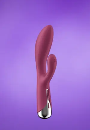 Satisfyer Spinning Rabbit 1 - Forgó csiklókaros vibrátor (piros)