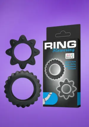 Baile - Péniszgyűrű szett (fekete) - 2db