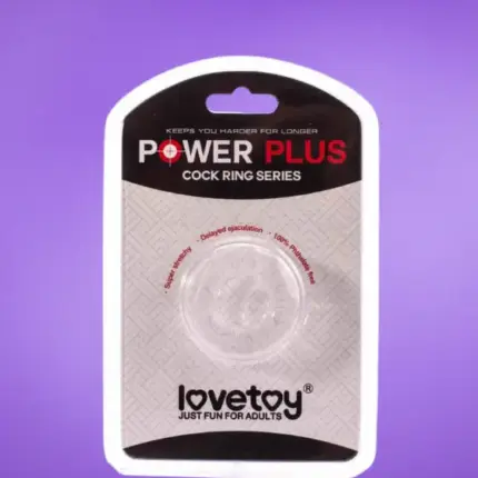 Power Plus - Bordázott péniszgyűrű (átlátszó)