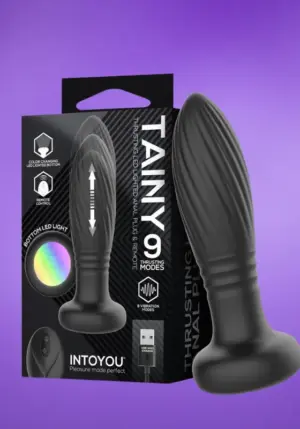 Intoyou Tainy - Akkus,toló análdugó (fekete)