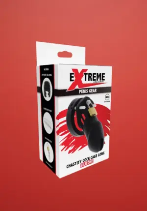 Extreme - Szilikonos nagy péniszketrec (fekete)