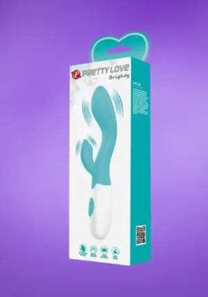 Pretty Love Brighty - Csiklókaros vibrátor (türkiz)