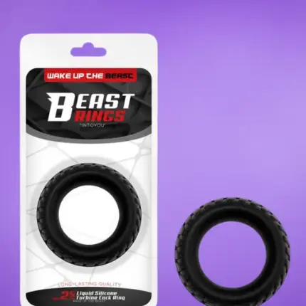 Beast Ring Turbine - Szilikon péniszgyűrű 25 mm(fekete)