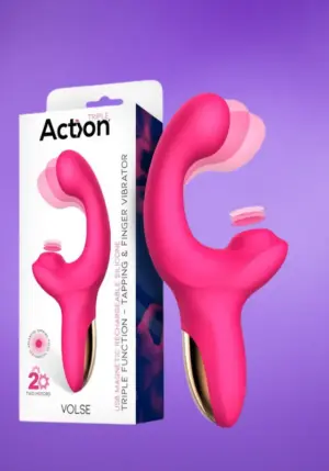 Action Volse - Három funkciós vibrátor (pink)