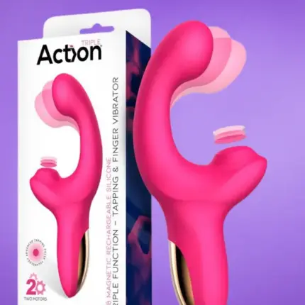 Action Volse - Három funkciós vibrátor (pink)