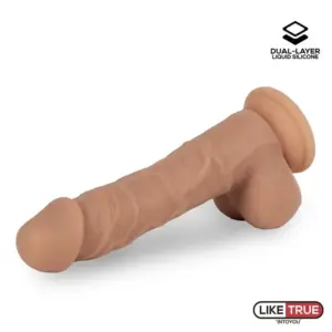 Intoyou Like True 8" - Realisztikus dildó herékkel (natúr) - Image 3