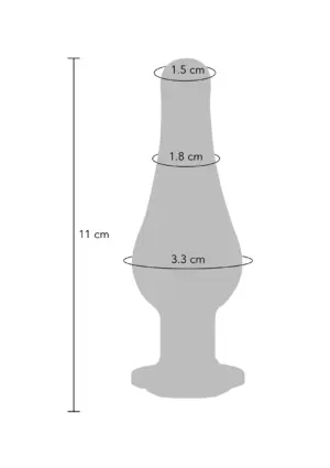 Toyjoy - Kúp formájú fém análdugó ezüst kővel M - Image 3