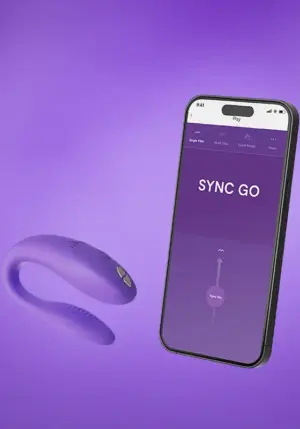 We-Vibe Sync Go - Okos, akkus párvibrátor (lila)