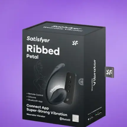 Satisfyer Ribbed Petal - Okos,akkus vibrációs tojás (fekete)