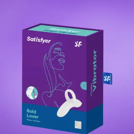 Satisfyer Bold Lover - Akkus, vízálló ujj vibrátor (fehér)