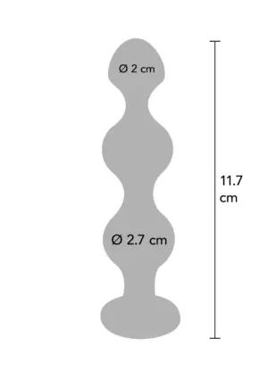 ToyJoy Anal Plug - Golyós análdugó gyémánt kővel M - Image 3