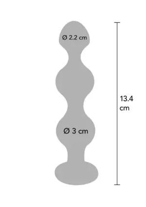 ToyJoy Anal Plug - Golyós análdugó gyémánt kővel L - Image 3