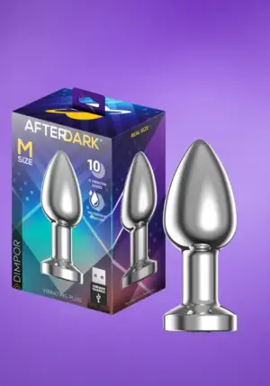 Afterdark Dimpor - Metál rezgős análdugó M