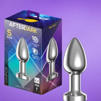Afterdark Dimpor - Metál rezgős análdugó S