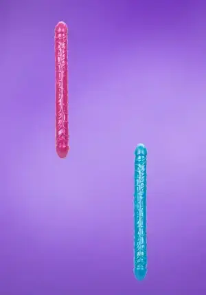 CalExotics Size Queen - Hajlítható kétvégű dildó