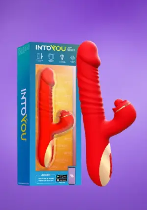 Intoyou Ascen - Appos vibrátor lökő és hullámmozgással (piros)