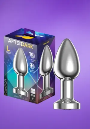 Afterdark Dimpor - Metál rezgős análdugó L