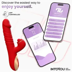 Intoyou Ascen - Appos vibrátor lökő és hullámmozgással (piros) - Image 4