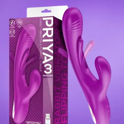 Intoyou Priya - Nyelvvibrátor csiklókarral (lila)