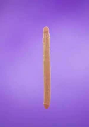 ToyJoy Ger Real - Kétvégű dildó (natúr) - 40cm