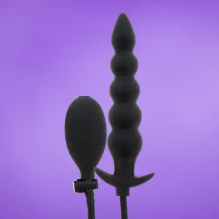 Extreme - Golyós pumpálható análdugó (fekete)